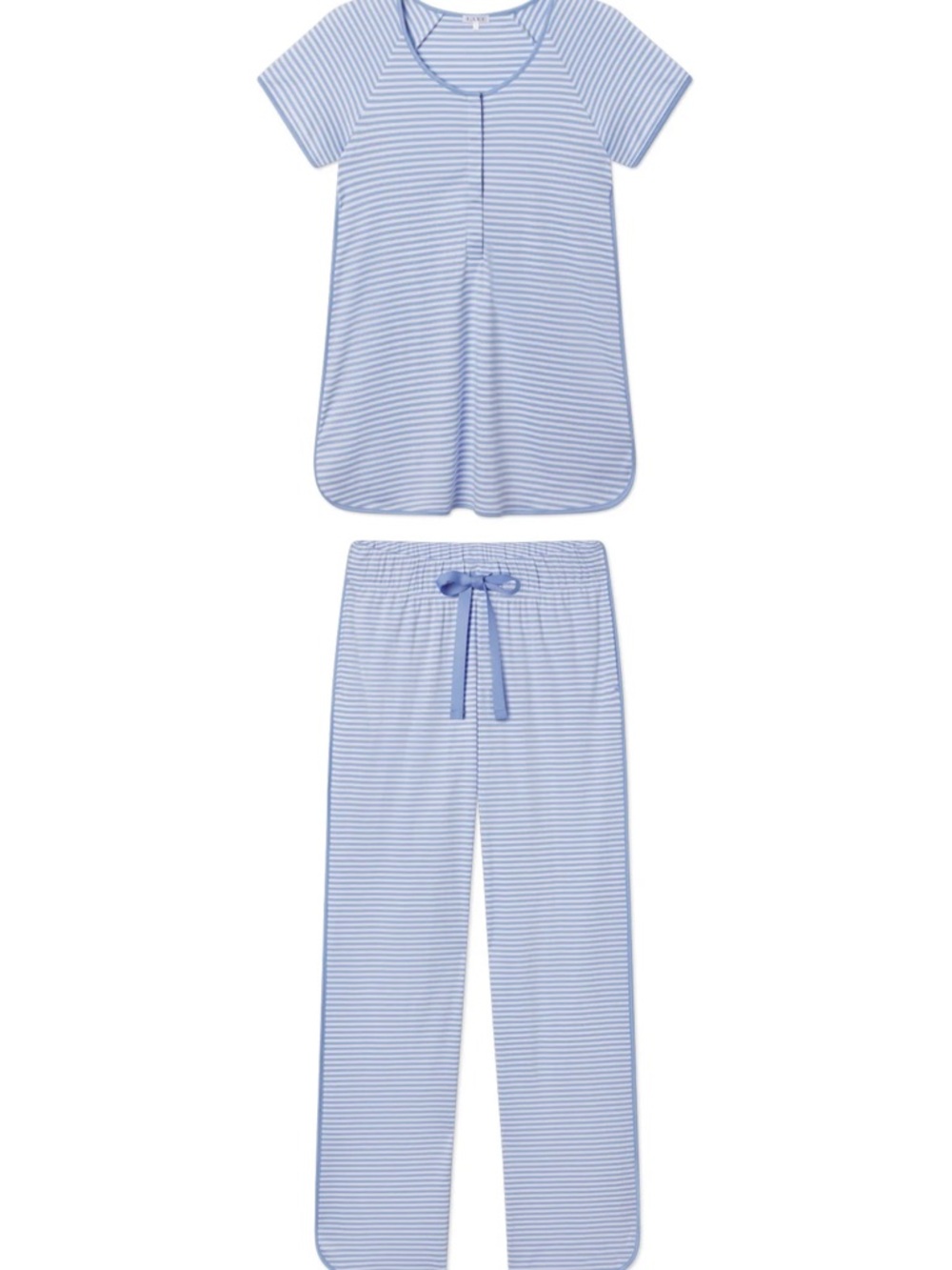 Pima Maternity Short-Long Set in Red - Picture 3 of 4